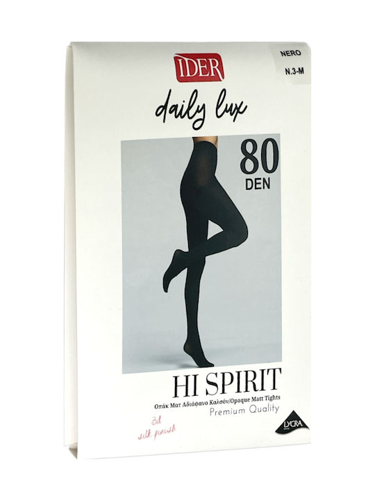 IDER Women's Pantyhose Opaque 80 Den Black