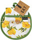 Kentia Kentia Pot 241 Set 2 Pieces Kitchen Towel Hot Pad Pot Holder Fabric Yellow 2pcs