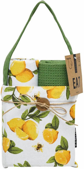Kentia Loft Toala Towel from 100% Cotton in Yellow Color 40x70cm 2pcs Kentia Loft Toala Towel from 100% Cotton in Yellow Color 40x70cm 2pcs