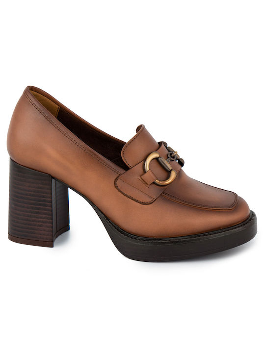 Ragazza Leather Tabac Brown Heels