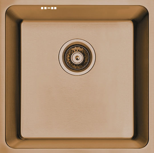 Laveo Aden Sla_810p Drop-In Küchenspüle Inox Gebürstet M44xB44cm Silber
