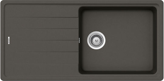 Schock Cristalite Element 110-31100-1421 Drop-In Spüle aus Verbundgranulat B100xT50cm Schwarz