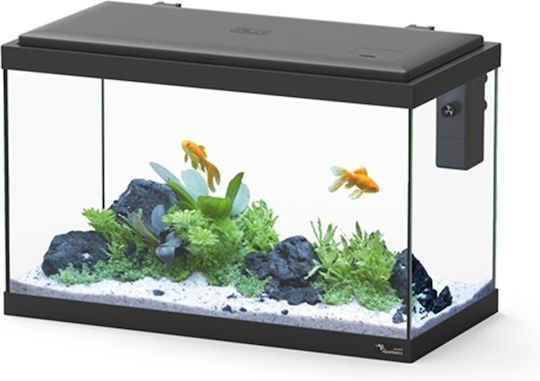Aquatlantis Explorer Acvariu Pentru Pești Cu Memorie Internă 34lt Include Iluminat Filtru 50x25x33cm Negru