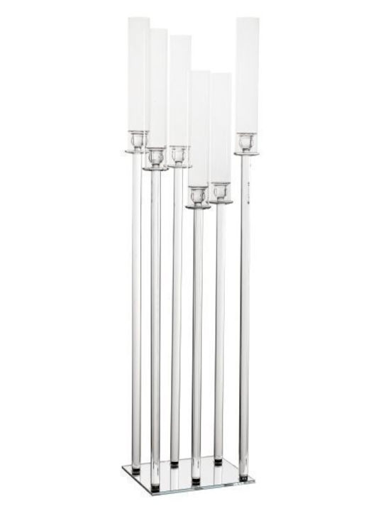 Suport de lumânare din sticlă de lux Imperial L30 W25 H125