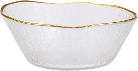Стъклена купа за декорация Jk Home, златна, 15x5.5см