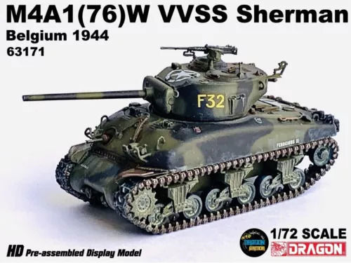 Dragon Models M4a1(76)w Vvss Sherman Us Army Φιγούρα Μοντελισμού Τανκ σε Κλίμακα 1:72 11x3.8εκ.
