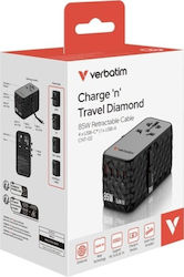 Verbatim CNT-02 Αντάπτορας Πρίζας σε Universal Verbatim CNT-02 Αντάπτορας Πρίζας σε Universal