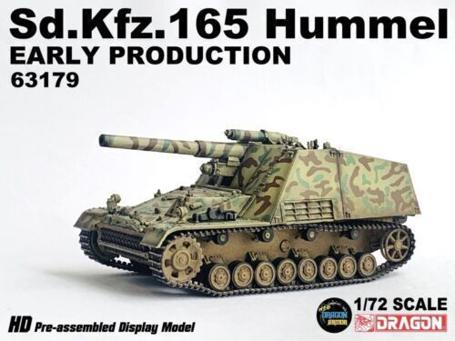 Dragon Models Sd.kfz.165 Hummel German Army Modeling Figure Tank in Scale 1:72 10.2x4.5cm.