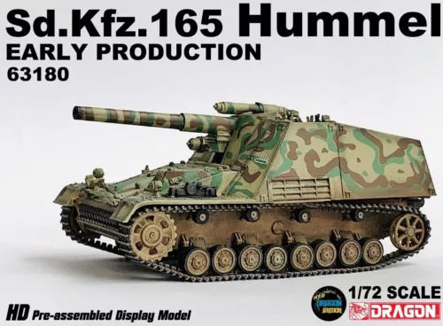Dragon Models Sd.kfz.165 Hummel German Army Φιγούρα Μοντελισμού Τανκ σε Κλίμακα 1:72 10.2x4.5εκ.