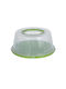 Excellent Houseware Τουρτιέρα Πλαστική με Καπάκι Πράσινη 33x33x15εκ.
