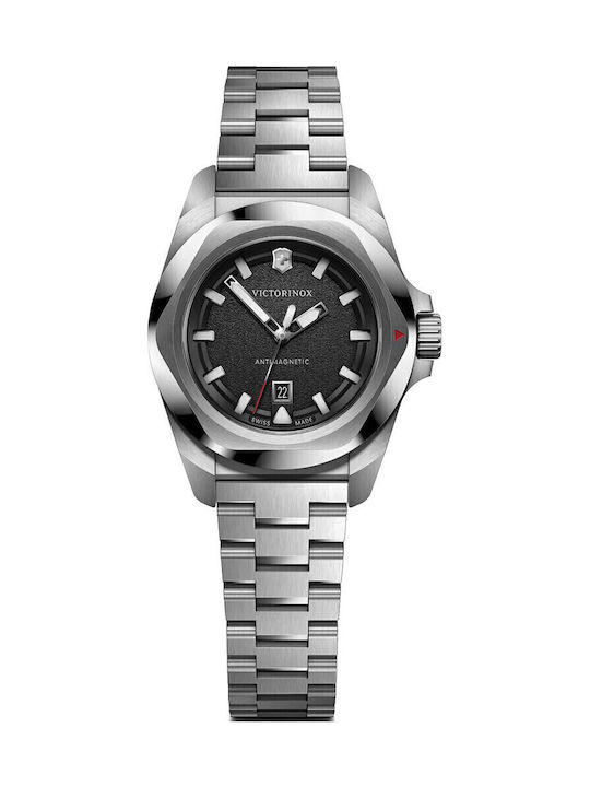 Victorinox Inox Ανδρικό Ρολόι Μπαταρίας με Ασημί Μεταλλικό Μπρασελέ