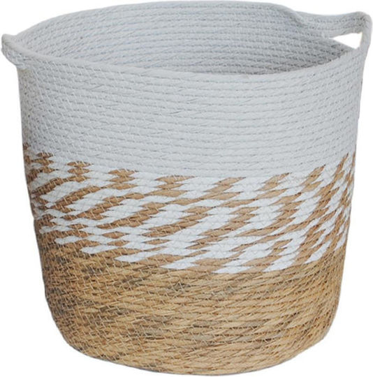 White Wicker Basket Design A 37x31