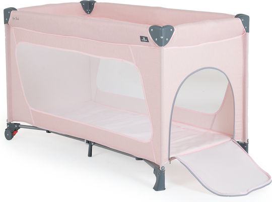 Cangaroo One Touch Laufstall mit Matratze Rosa 120x60cm