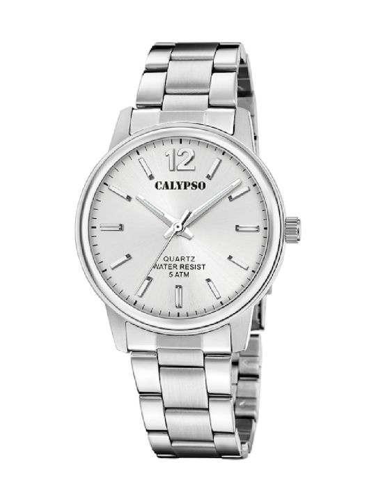 Calypso Herrenuhr Batterie Silber