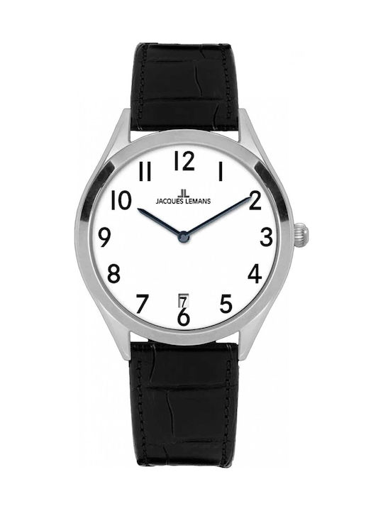 Jacques Lemans Vienna Men's Watch Battery with Black Rubber Strap
