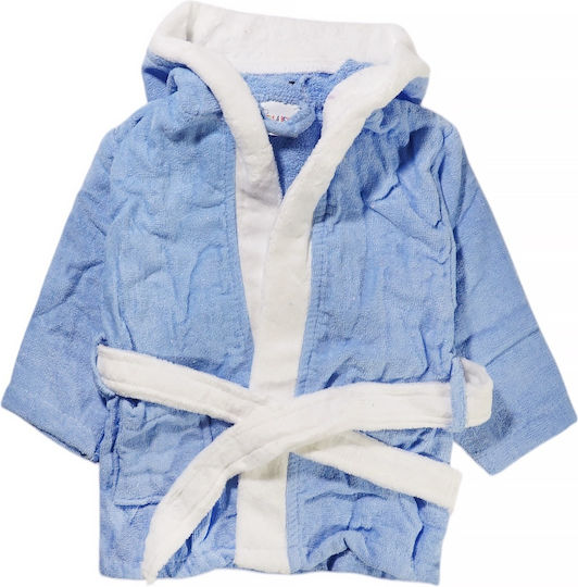 Minilori Baby Halat de Baie pentru Copii Light Blue cu Glugă