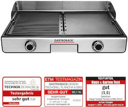 Gastroback Grătar Placă netedă și canelată 2000W