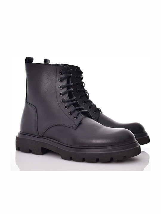 Leather Women's Ankle Boots Black