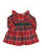 Kinderkleid Langärmelig Samt Geprüft Red