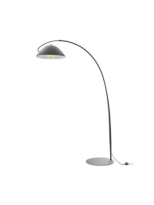 Stehleuchte mit Fassung für Lampe E27 Schwarz