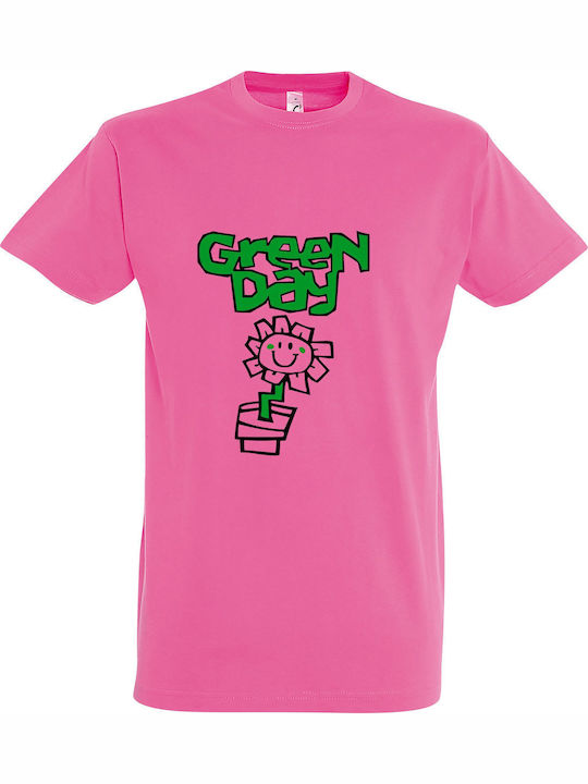 Kerplunk Flower Green Day T-shirt Ροζ Βαμβακερό