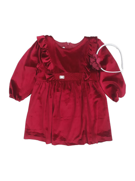 Domina Children's Dress Velvet Bordeaux