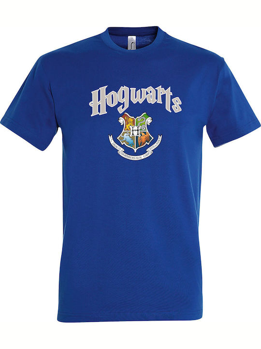 Παιδικό T-shirt Royal Blue Retro Hogwarts Logo Harry Potter