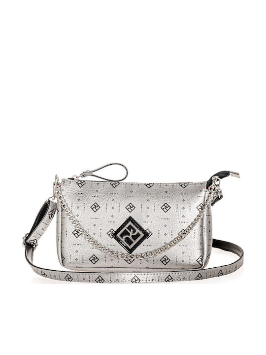 Pierro Accessories Γυναικεία Τσάντα Χιαστί Ασημί