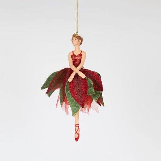 Hängendes Ballerina Ornament Kunststoff Rot Set 3Stück