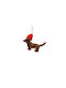 Hängend Hängendes Ornament Hund Braun 7x9cm