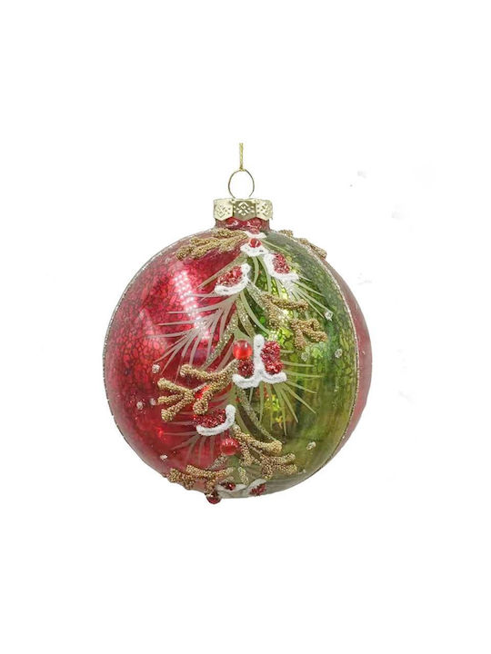 Hanging Ball Ornament Ornament Glass Green 10cm