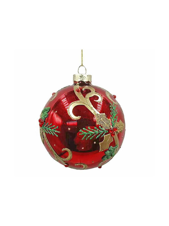 Hanging Ball Ornament Ornament Glass Gold 8cm