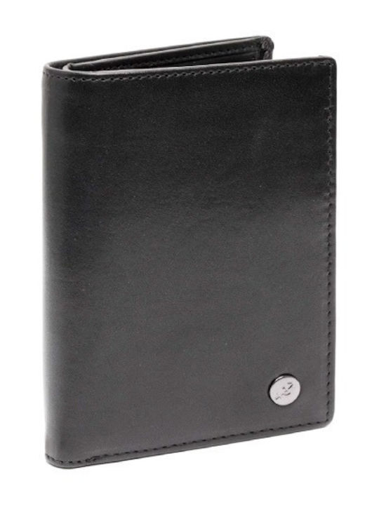 Brand Leather Men's Wallet Cards with RFID Black