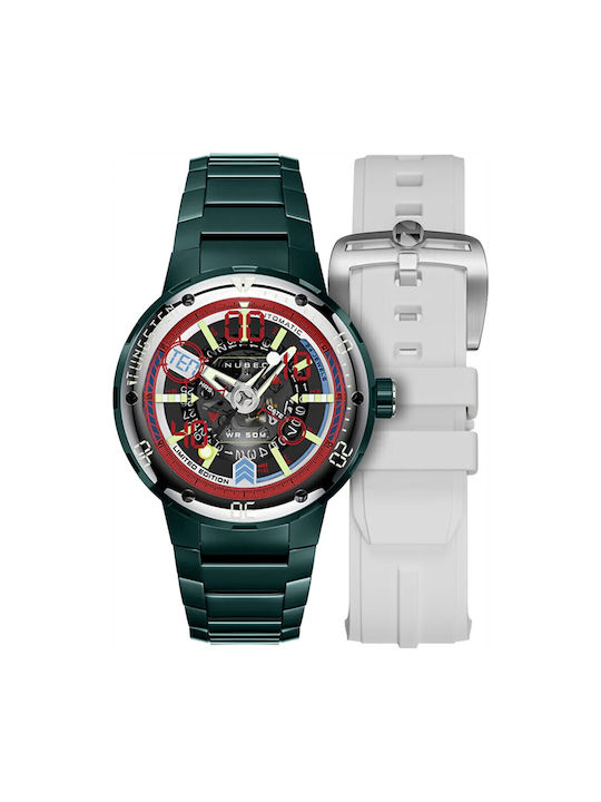 Nubeo Men's Watch 50mm Automatic with Green Met...