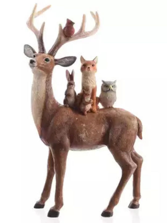 Kaemingk Christmas Plastic Figure Deer Brown Height 25.5cm