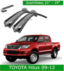 Bosch Aerotwin 3398000026 Front Set Wiper Blades for Toyota Hilux 2009-2012 Set 53cm 48cm 21" & 19" 2 Pieces Bosch Aerotwin 3398000026 Front Set Wiper Blades for Toyota Hilux 2009-2012 Set 53cm 48cm 21" & 19" 2 Pieces