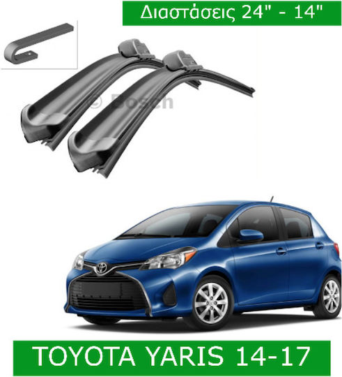Bosch Aerotwin 3398000020 Front Set Wiper Blades for Toyota Yaris Mk3 2014-2017 Set 60cm 35cm 24" & 14" 2 Pieces