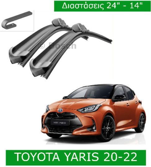 Bosch Aerotwin 3398000022 Front Set Wiper Blades for Toyota Yaris Xp210 2020-2022 Set 60cm 35cm 24" & 14" 2 Pieces