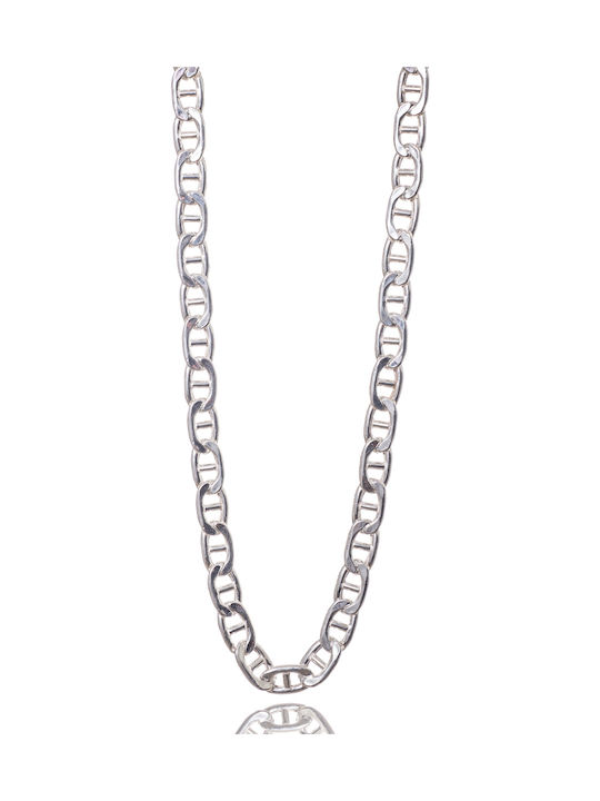 Silver Chain Neck Theta Wide Thickness 9.9mm and Length 60cm