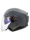 LS2 Infinity II OF603 Concrete Matt Cască Moto Jet ECE 22.06 1400gr cu Sunvisor