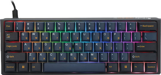 Ducky One 3 Pro Mini Nazca Line Gaming Μηχανικό Πληκτρολόγιο 60% με Cherry MX2A Brown διακόπτες και RGB φωτισμό (Αγγλικό US) Black/Blue