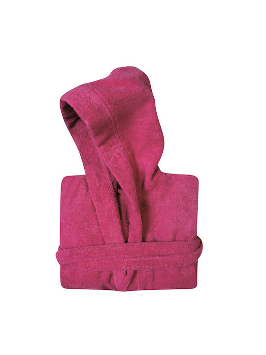 Das Home Παιδικό Μπουρνούζι Fuschia με Κουκούλα