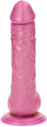 Toyz4lovers Ρεαλιστικό Dildo με Όρχεις και Βεντούζα Φούξια 28cm