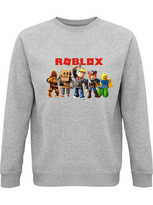 Παιδικό Φούτερ Grey Melange Roblox Game