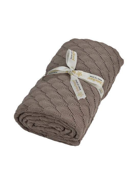 Bebe Stars Blanket Cot Knitted Beige Beige 110x140cm