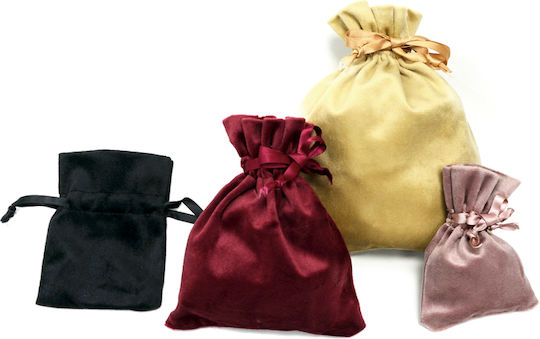 Pouch Genuine Velvet Satin Ribbon 13cm X 16cm 0527331 Gold 12 Pieces