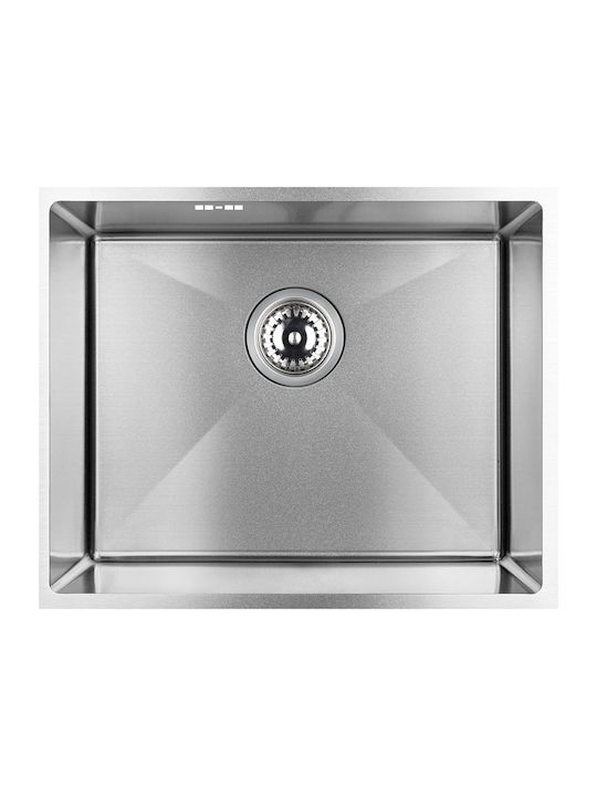 Laveo Ένθετος Νεροχύτης Inox Brushed Μ54xΠ44cm Ασημί