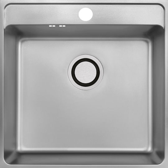 Laveo Besos Slb_210t Drop-In Kitchen Sink Inox Brushed M48xP49cm Silver