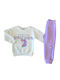 Set pentru copii cu pantaloni Iarnă 2buc White, Purple