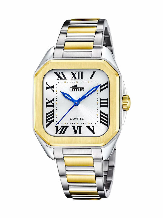 Lotus Watches Γυναικείο Ρολόι Μπαταρίας με Μεταλλικό Μπρασελέ